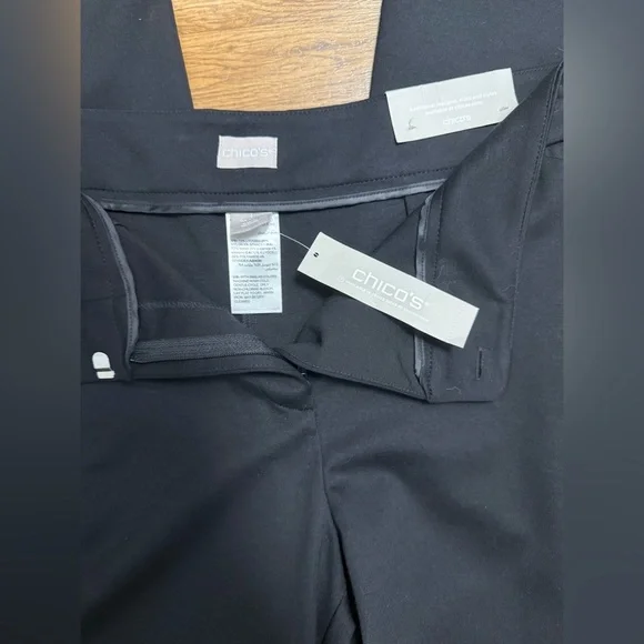 NWT Chico’s black slim fit pants dress, casual, work pants size 8 - Picture 11 of 11